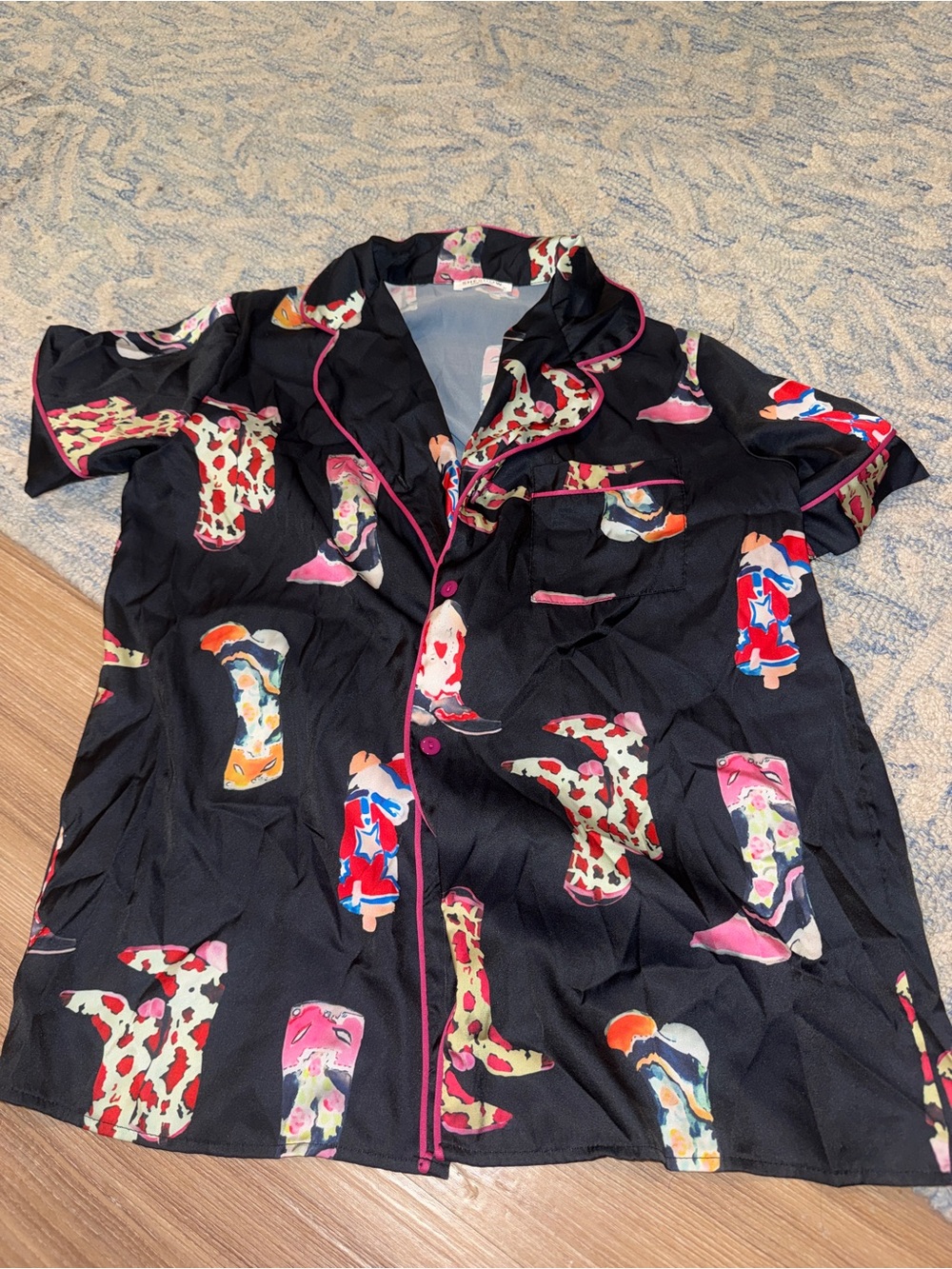 Cowboy Boot silk PJs